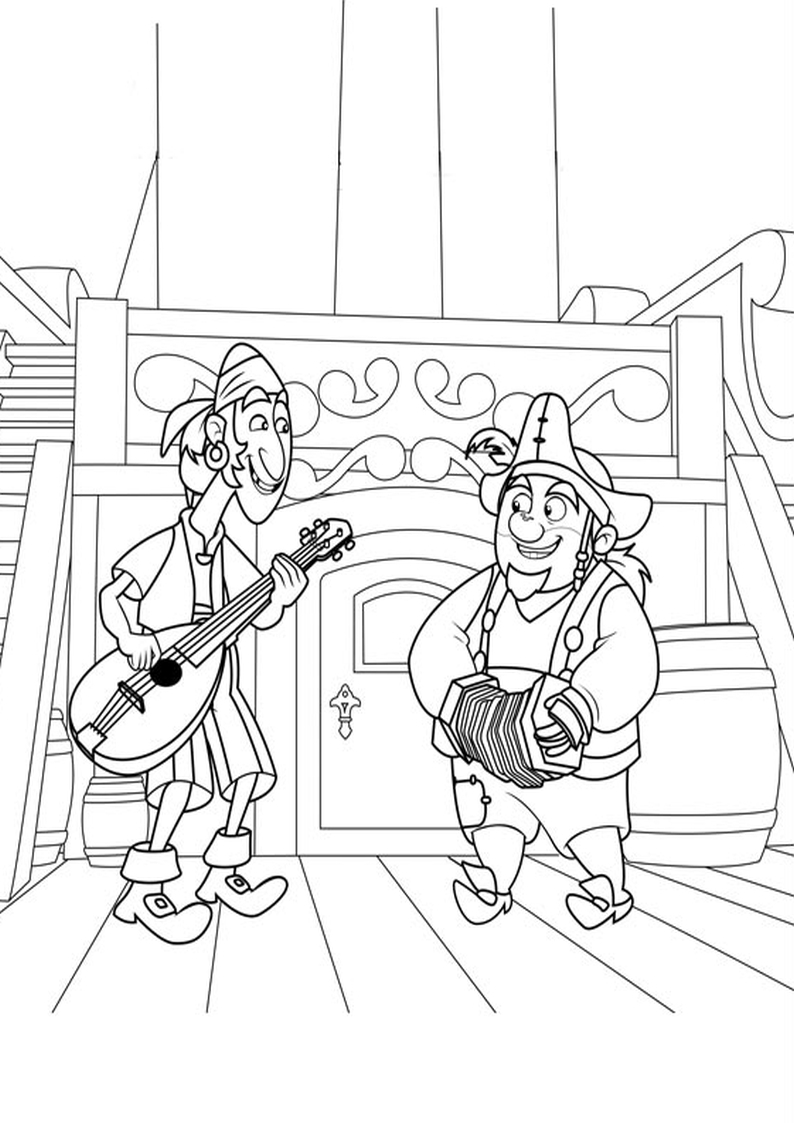 kolorowanka Jake i piraci z Nibylandii, malowanka Disney do wydruku dla dzieci nr 9